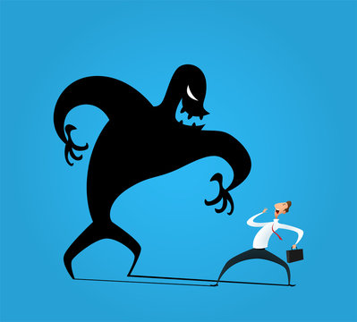 Business concept illustration of a businessman