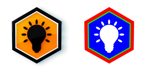 Ikona sześciobok 3D sześciokąt © vempireart