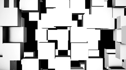 Abstract Square Geometric Surface Loop. Polygonal shape vibrating. Abstract geometrical modern...
