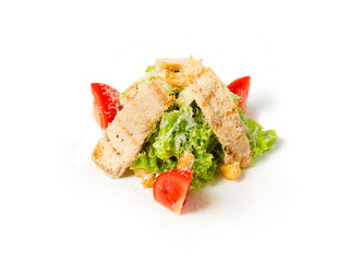 fresh salad isolated on white background food
