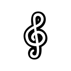 Fototapeta premium Music key. Treble clef