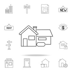 house Icon. Set of sale real estate element icons. Premium quality graphic design. Signs, outline symbols collection icon for websites, web design, mobile app