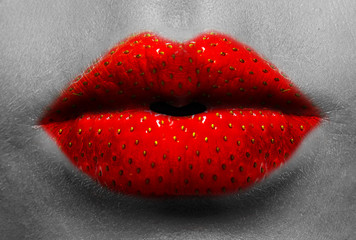 strawberry lips, femininity