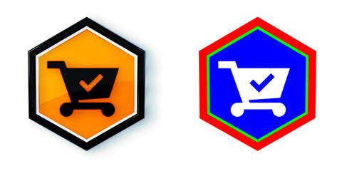 Ikona sześciobok 3D sześciokąt