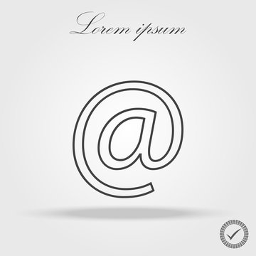e-mail icon vector, flat design best vector icon