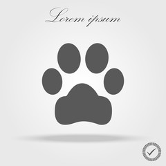 Paw Prints. Logo. Vector Illustration. Isolated vector Illustration. Black on White background. EPS Illustration.