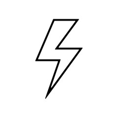 lightning icon outline vector