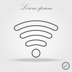 wifi line icon on white background eps 10