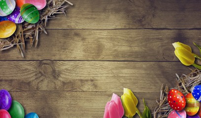 Ostern Hintergrund mit Ostereiern