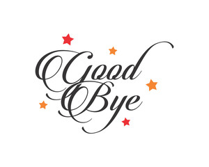 good bye typography typographic creative writing text image icon
