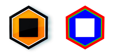 Ikona sześciobok 3D sześciokąt