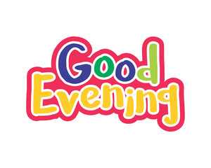 good evening typography typographic creative writing text image icon 1