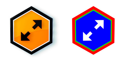 Ikona sześciobok 3D sześciokąt