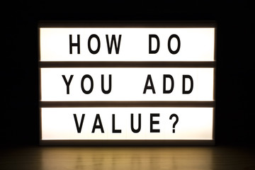 How do you add value light box sign board