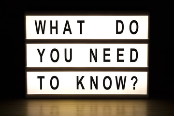 What do you need to know light box sign board