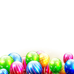 Fototapeta na wymiar Colorful birthday balloons