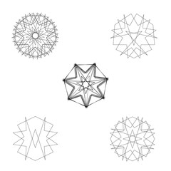 Holiday patterns of stars and flowers for gifts