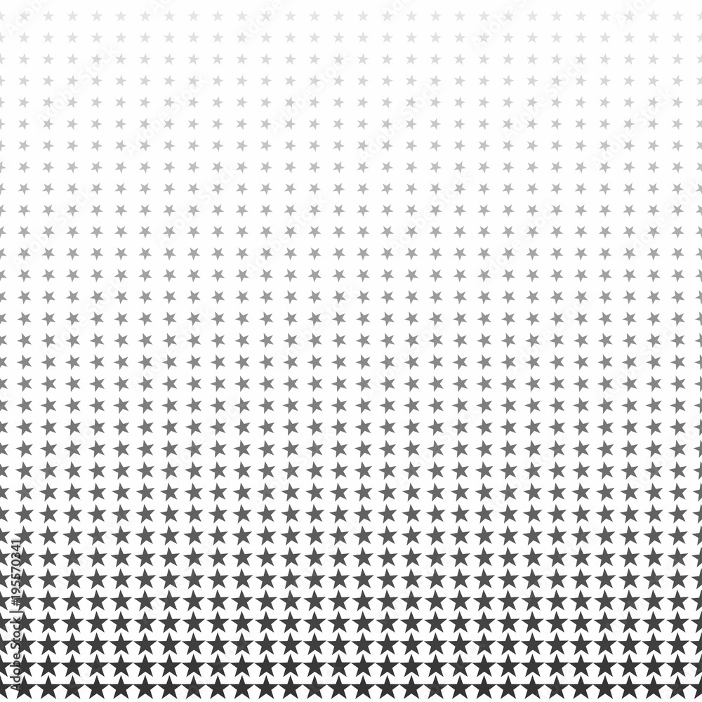 Poster abstract gray stars halftone pattern. texture dotted background.