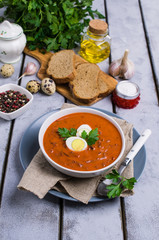 Thick vegetable soup with cream