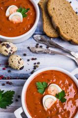 Thick vegetable soup with cream