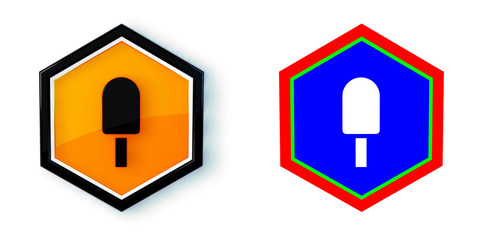 Ikona sześciobok 3D sześciokąt