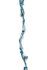 Fototapeta na wymiar Blue liquid splash isolated on white background