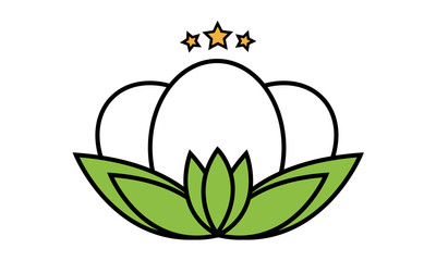 Eier Gras 5 Sterne Logo Vektor