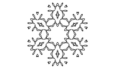 Coloring Book Mandala Ornament Emblem Logo Vektor