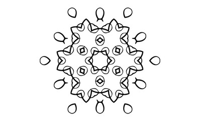 Coloring Book Mandala Ornament Emblem Logo Vektor