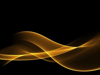      Abstract Golden waves background. Template design 