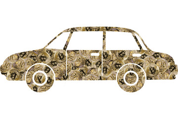 Car of bitcoins