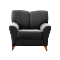 black furniture on white background