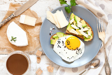 Idea of a healthy breakfast