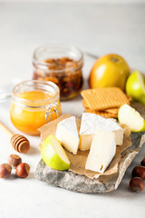 Brie type of cheese.