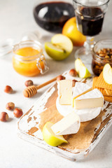 Brie type of cheese.