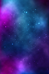 Obraz premium vector background of an infinite space with stars, galaxies, nebulae.