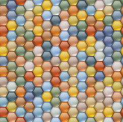 Seamless background of hexagonal honeycombs