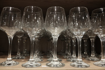 row of glasses