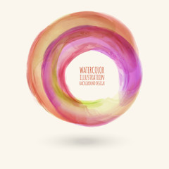 Watercolor circle texture. Vector circle elements