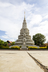 Tourism Khmer style roof architecture in Royal Palace, Phnom Penh, Cambodia, Asia.