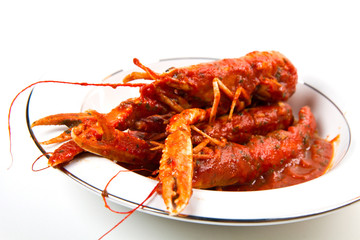 prawns in a tomato sauce