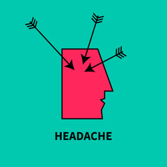 Vector icon headache