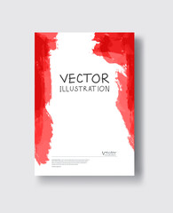 vector red ink brush stroke