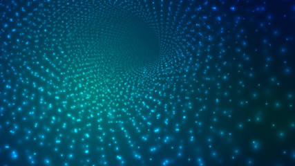Obraz premium Abstract background of bright glowing particles and paths.