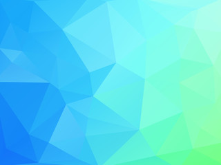 Fototapeta premium blue green geometric background with triangles