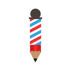 Pencil Barber Logo Icon Design