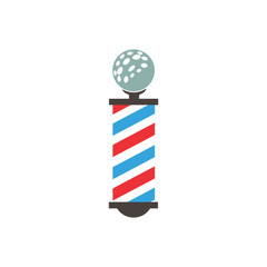 Golf Barber Logo Icon Design