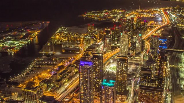 Toronto Waterfront Skyline at Night