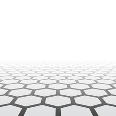 hexagonal tiles that makes a surface in perspective view - 195588912
