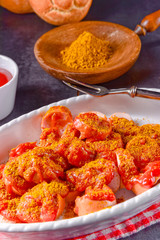 sausage in curry sauce